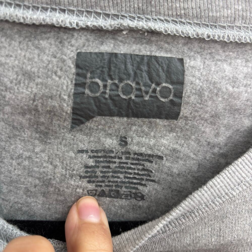 Bravo Mazel Gray Crew Neck Pullover Long Sleeve Sweater Unisex Size Small - Picture 2 of 5